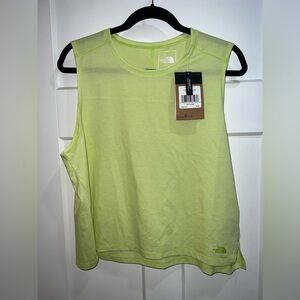 The north face neon women’s activewear tank top running